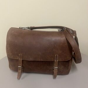 J. Crew Leather Messenger Bag